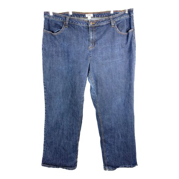 Cato Plus Size 24W Jeans‎ Straight Leg Blue Denim Stretch High Rise Womens 867 - Picture 1 of 10